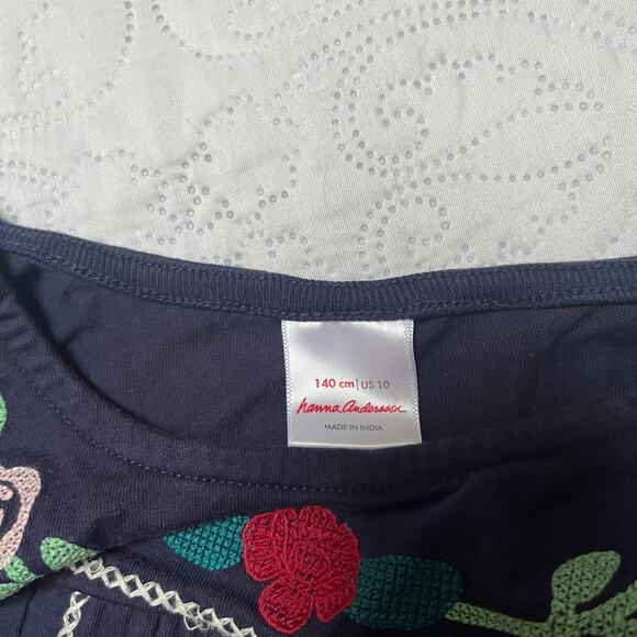 Hanna Andersson Wintry Wonderland Embroidered Dress Size 10 - Picture 3 of 5